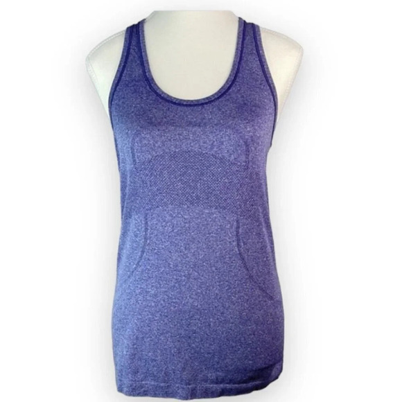 LULULEMON Run Swiftly Tech Tank Top Purple Racerback Space Dyed Size 6 - Picture 2 of 10